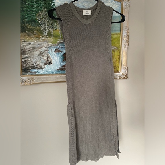 Aritzia Wilfred Sleeveless Knit Tunic Army Green size Small NWOT - Picture 4 of 6